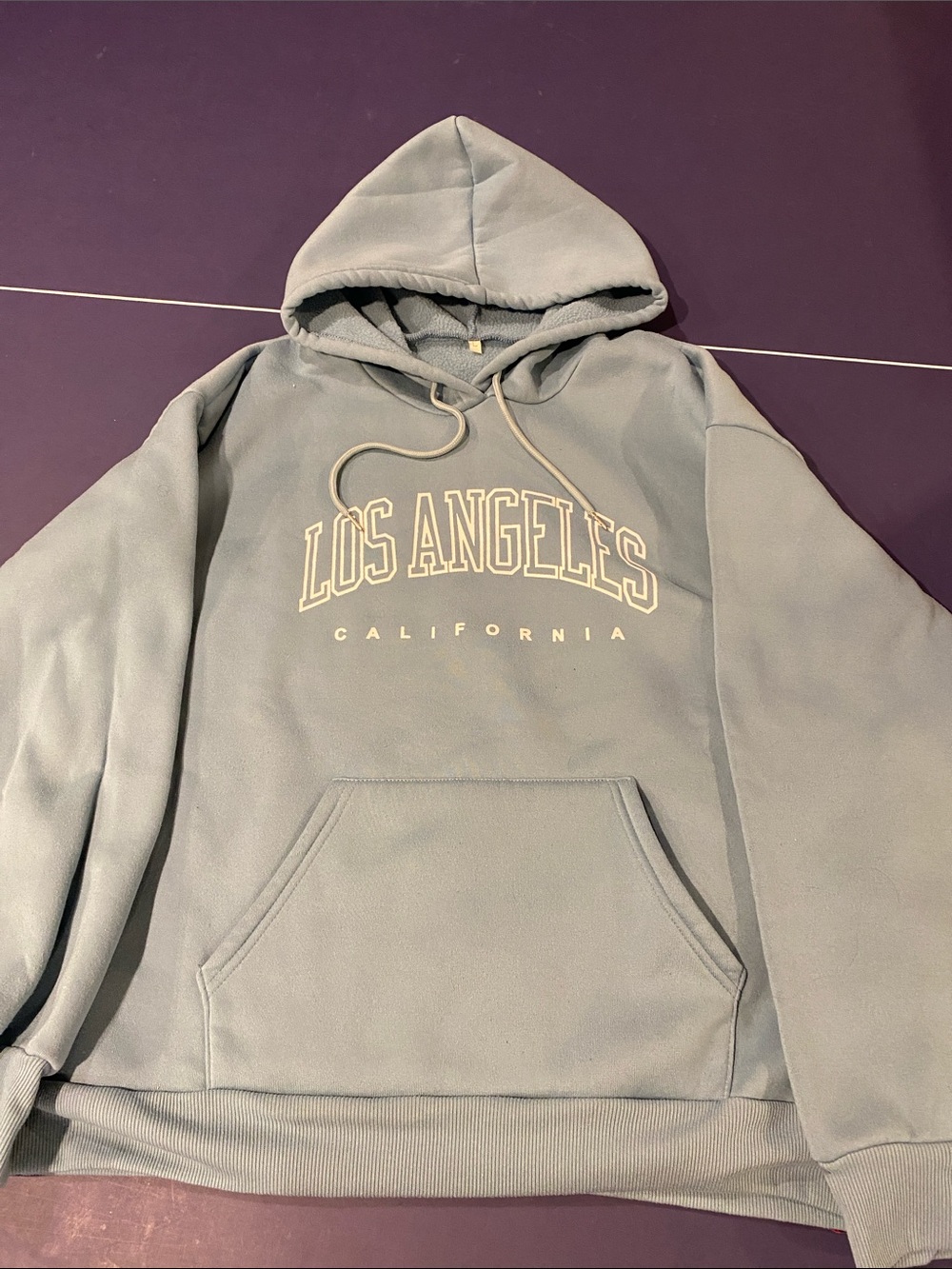 Los Angeles California Pullover Hoodie - Light Blue Women's Crew